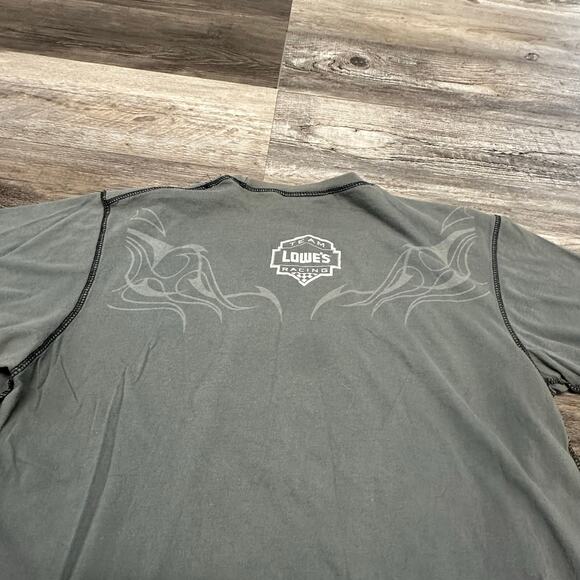 Y2K Chase Authentics JJ 48 Team Lowes Racing Gray Black Mens L Mallgoth T-Shirt - Picture 4 of 9
